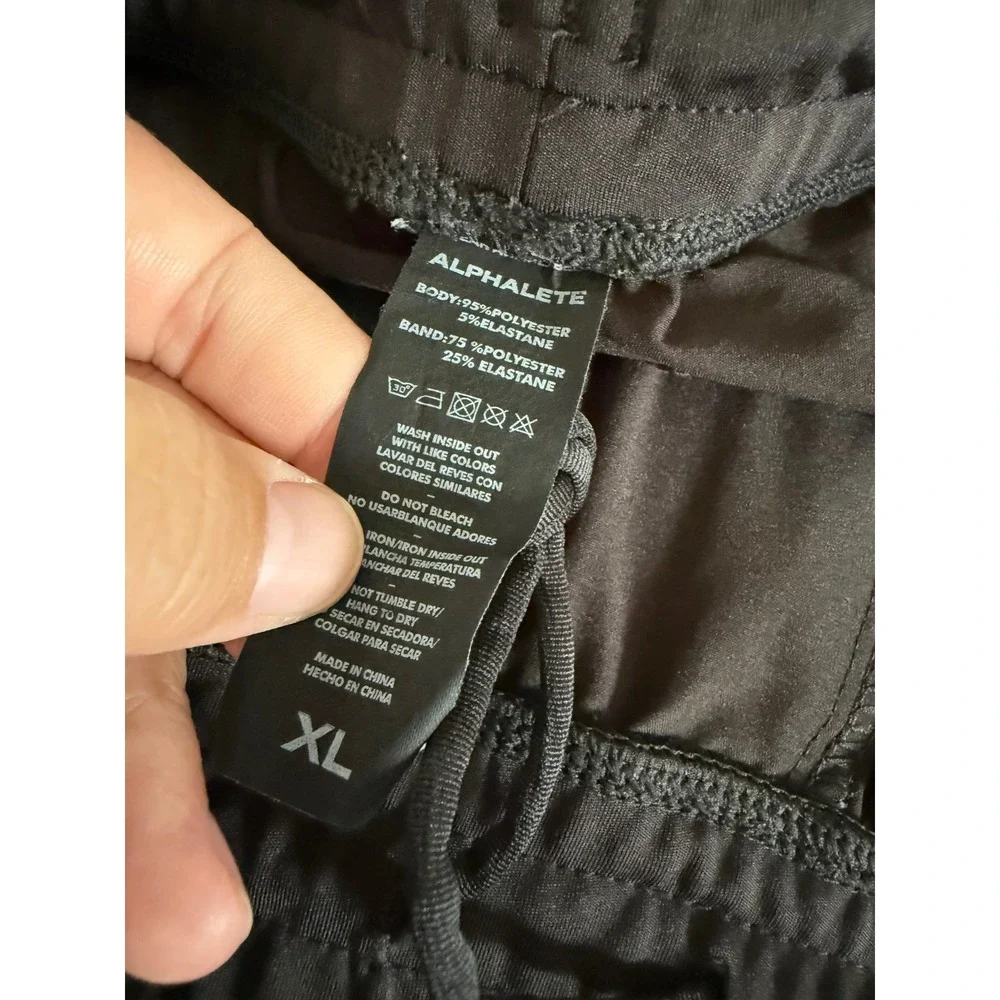 Alphalete Infinity Mens Athletic Gym Shorts Black XL